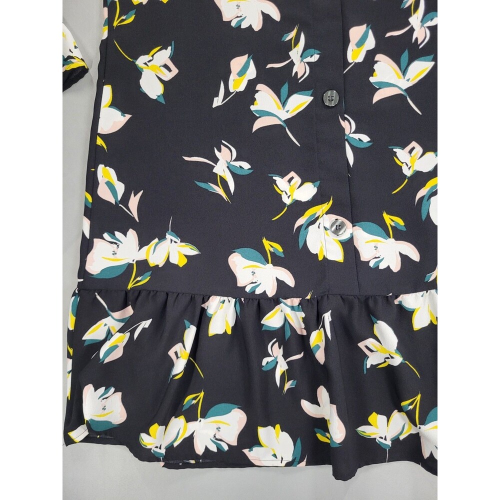 Halogen Button Back Ruffle Hem Dress Size M - Picture 5 of 11